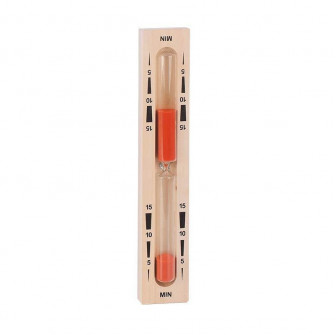 Zandloper voor sauna - 15 min, rood 55x320x35 mm