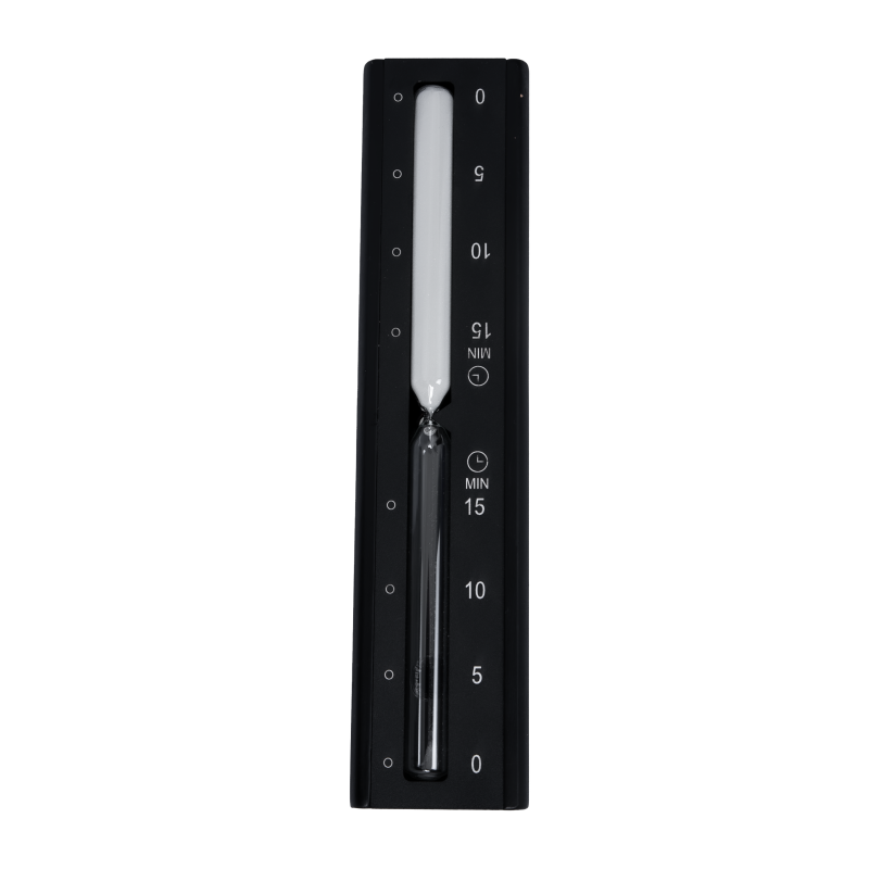 SAUFLEX zandloper, zwart 15 min