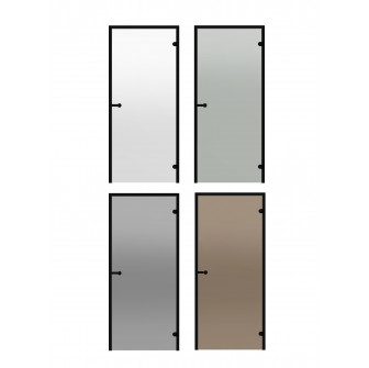 Glazen saunadeuren HARVIA 9x19 (zwart grenen frame)