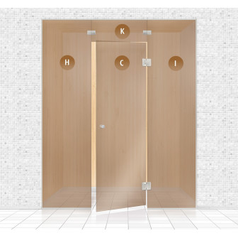 Sauna glaswand, AD TYPE 1