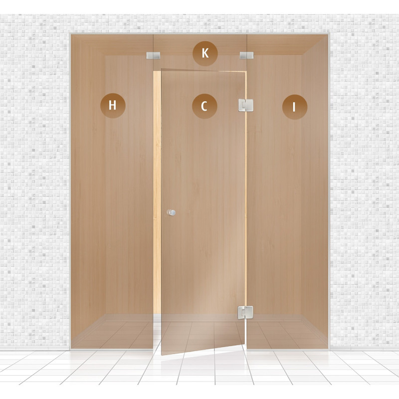 Sauna glaswand, AD TYPE 1