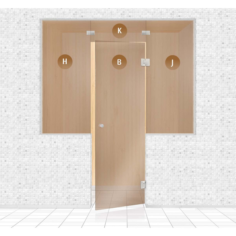 Sauna glazen wand, AD TYPE 2