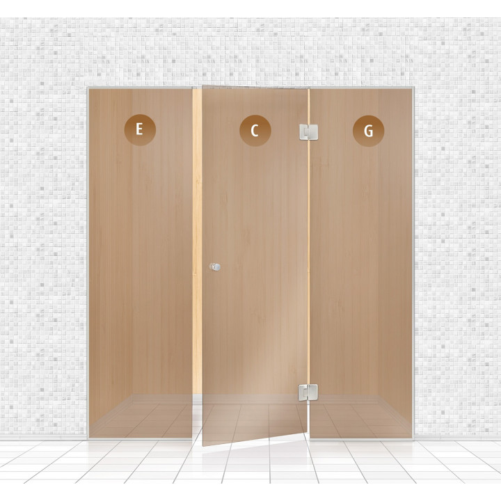 Sauna glaswand, AD TYPE 9