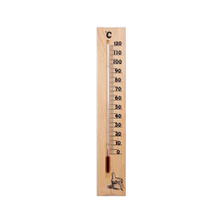 Thermometer van dennenhout 