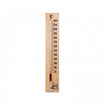 Thermometer van dennenhout