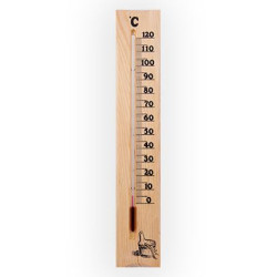 Thermometer van dennenhout 