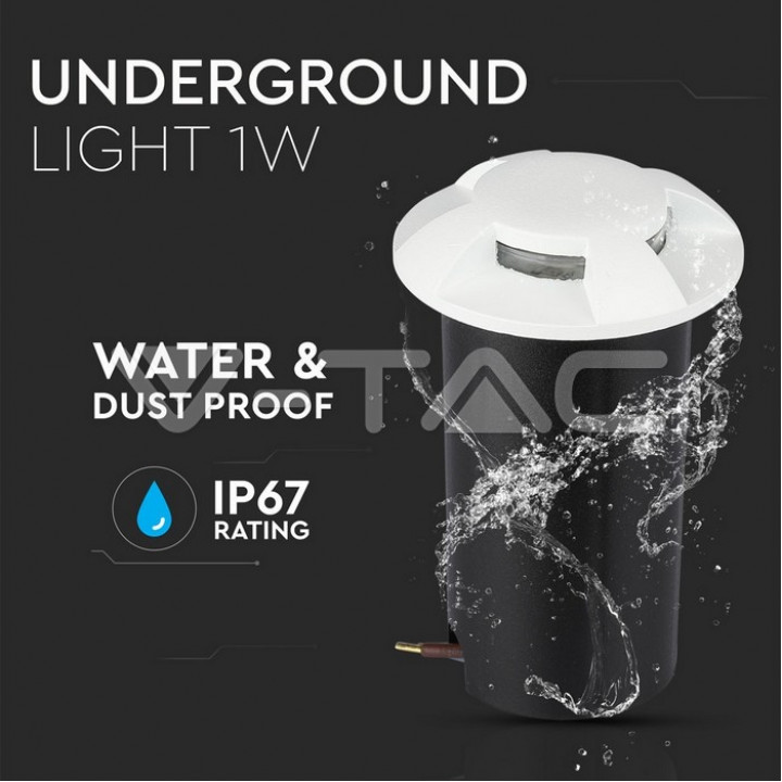 1W LED trapverlichting wit, 4-standen, 3000K
