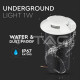1W LED trapverlichting wit, 4-standen, 3000K