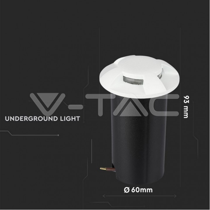 1W LED trapverlichting wit, 4-standen, 3000K