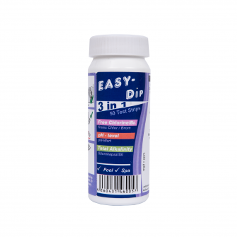 Waterteststrips Easy-Dip 3-in-1, pH/CL/BR/alkaliteit testen, 50 stuks