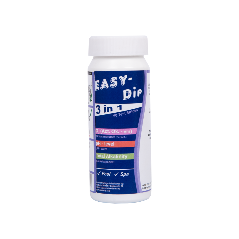 Waterteststrips Easy-Dip 3 in 1, voor pH/O2/Alkaliteitstests