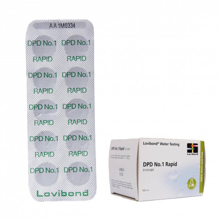 Watertesttabletten DPD 1, chloorbepaling, 10 tabletten