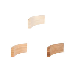 Binnenboog voor modulaire saunabanken, 40x140x330mm 