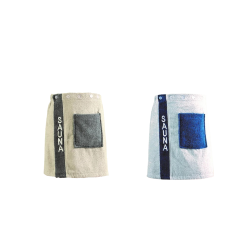 Saunaschort voor heren grijs, blauw  Saunaschort voor heren grijs, blauw