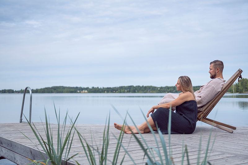 Afkoelen na de sauna