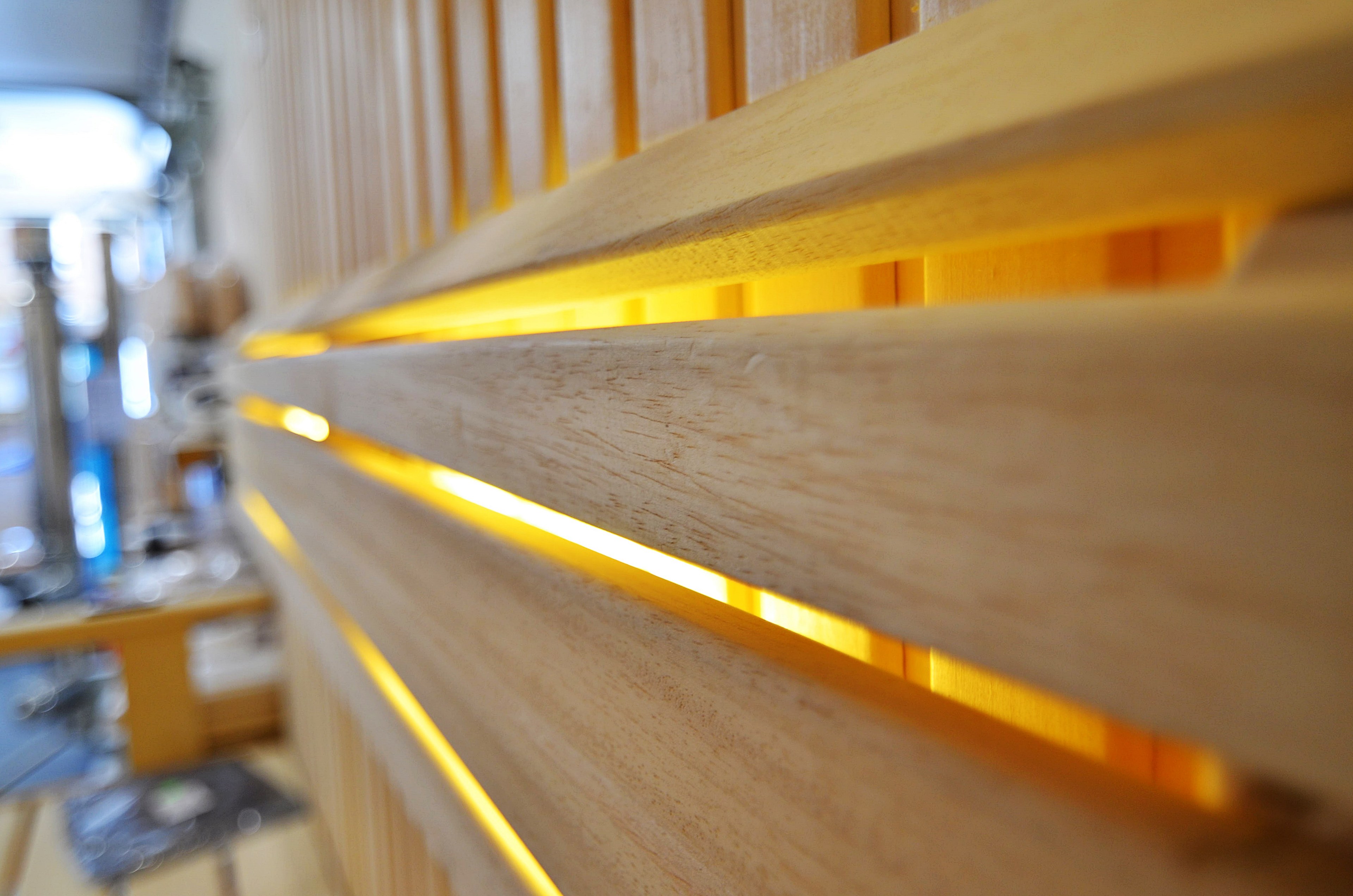 Lichte sauna met verstelbare ledverlichting